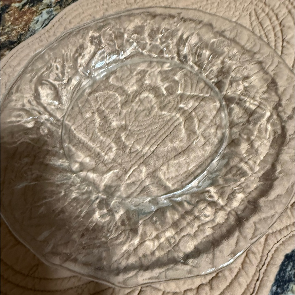 EXCELLENT CONDITION Seneca Driftwood Luncheon Clear China Plate - 8.5”W